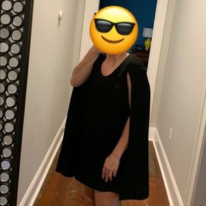 Black cape dress